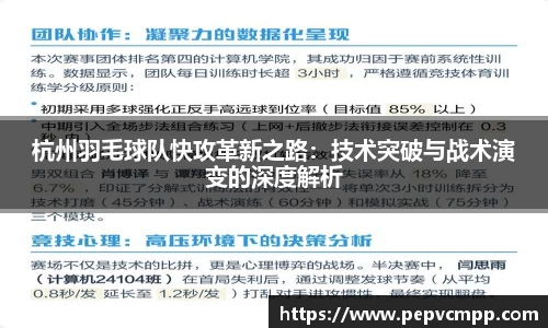 杭州羽毛球队快攻革新之路：技术突破与战术演变的深度解析